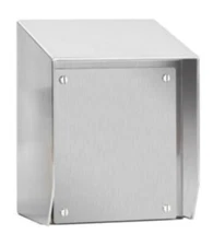 Mennekes SLP1A-BLK 304 SS Sloped Top Blank Enclosure 4.7" x 4.5" x 5.7" 