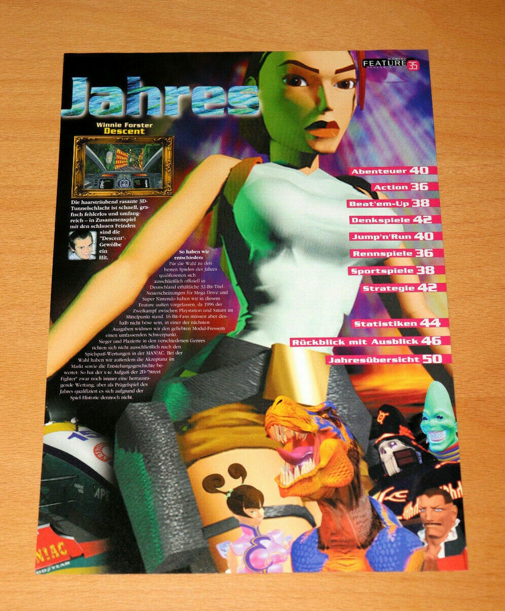 1996 Lara Croft Tomb Raider Rare Promo Poster / Ad Art Print | eBay