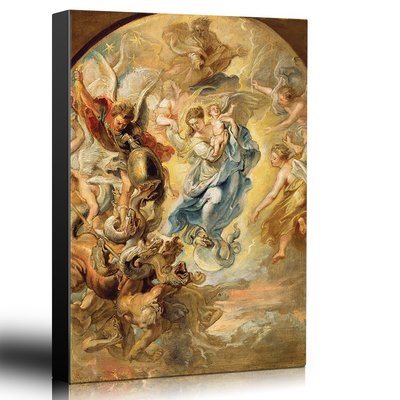 16''x24'' Rubens Wall Art Canvas Print - The Virgin as the Woman of the Apocalypse