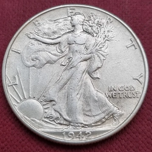 1942 Walking Liberty Half Dollar 50c High Grade AU - UNC #59491
