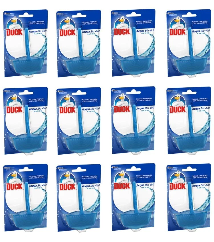 12 DUCK TAVOLETTA ACQUA BLU 4 IN 1 Marine wc pulizia water NUOVO casa