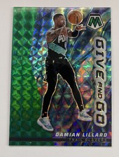 2022-23  Mosaic Basketball Damian Lillard Give And Go  Green  + Prizm Silver🏀