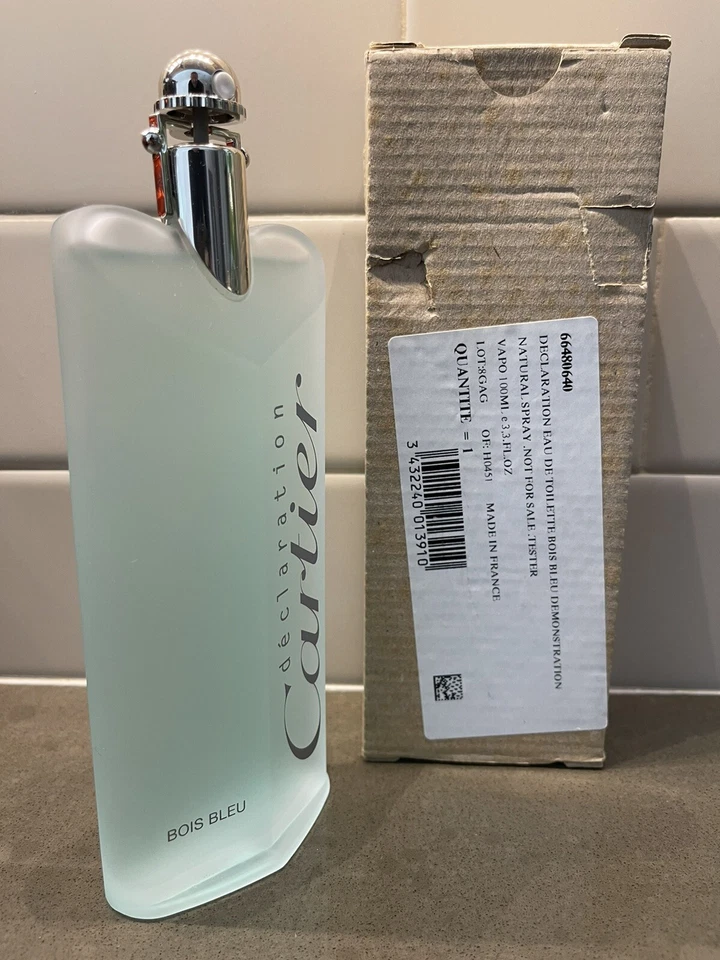 Туалетная вода-спрей CartIer Declaration BOIS BLEU ZESTE 3,3 унции/100 мл тестер НОВАЯ В КОРОБКЕ РЕДКАЯ - Изображение 2 из 4