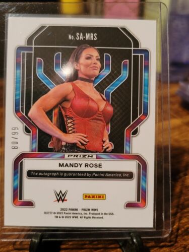 MANDY ROSE Autograph 2022 Panini Prizm WWE #SA-MRS Superstar Signatures Red SP - Picture 2 of 2