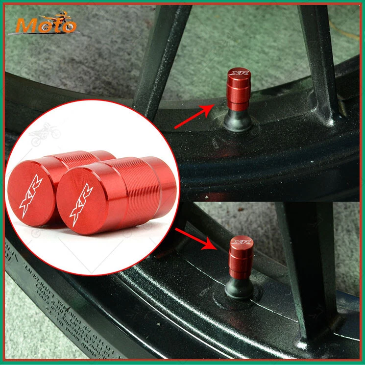 Tyre Valre Air Port Stem Cover Caps For Honda XR650 XR80 XR100 XR250 XR400 XR200 Foto 2 de 2