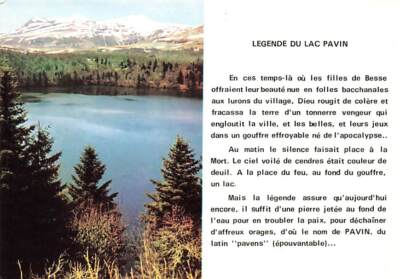 alte AK Legende du Lac Pavin 1984 ungelaufen Ansichtskarte E3572a