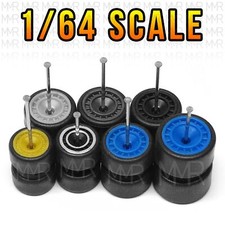 164 Scale Aero Disc Turbo Fan Oz Rally Real Riders Wheels Tires Set For Hot