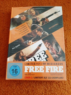 Blu Ray DVD Mediabook Free Fire Cover C  Limited Edition 333 Exemplare in Folie