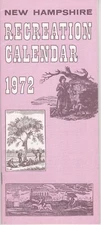 1972 New Hampshire Recreational Calendar & Activities Directory Brochure