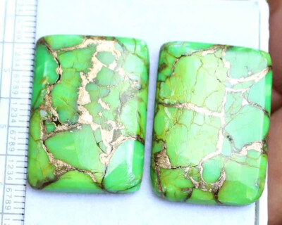 42.50 Ct Natural Copper Turquoise Cushion Cabochon Loose Gemstone 19.5*28 MM