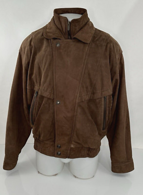 Vintage Wilsons Adventure Bound - Suede Leather Mens  L / XL Bomber Jacket