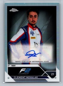 2023 Topps Chrome F1 Clement Novalak Refractor Autograph