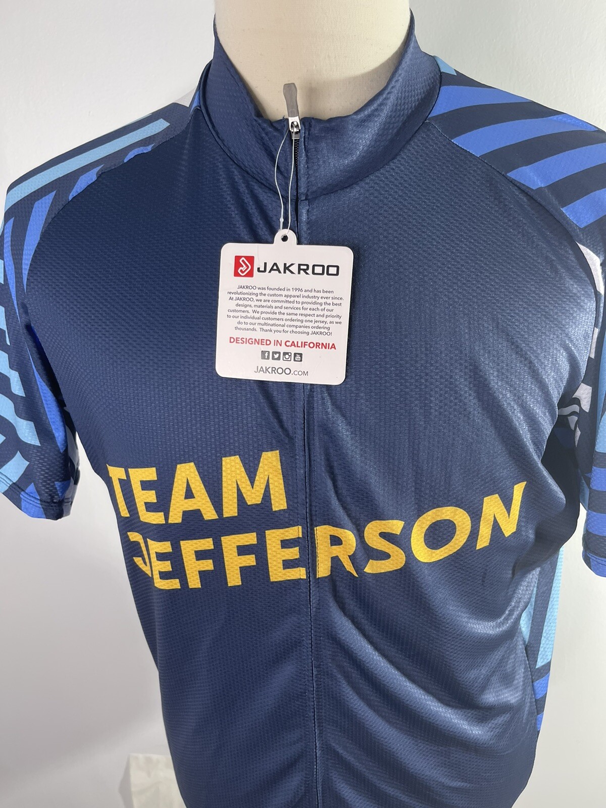 Jakroo Team jefferson Full-Zip Short Sleeve Cycling Jersey men 2XL NWT |  eBay