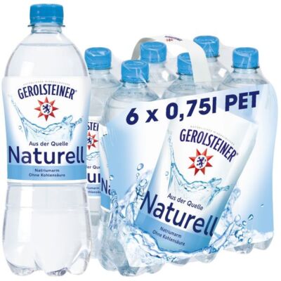 Gerolsteiner Naturell Mineralwasser 6x0.75l Flasche Einweg-Pfand