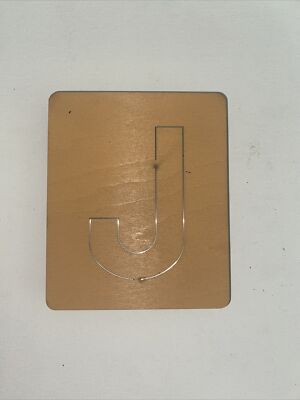 TW Ellison Educational  ~ 6 x 5 Inch ~  Wood Die ~ 4  Block ~ J (uppercase)