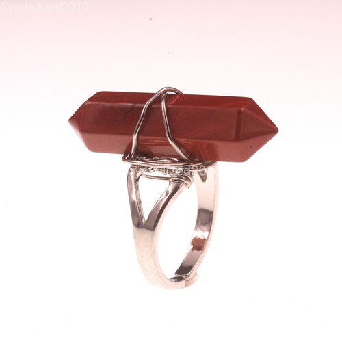 Natural Gemstones Hexagonal Pointed Reiki Chakra Beads Adjustable Ring Healing - Picture 21 of 63