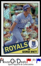 2020 Topps #85TC-21 George Brett 1985 Topps Chrome Silver Pack Promo Royals Card