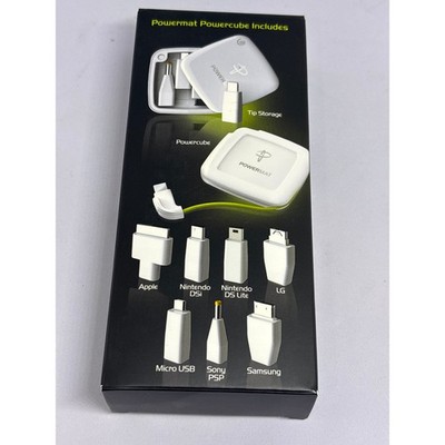 Powermat Powercube Universal Wireless Receiver Kit 7 Tips Sony PSP DS Apple 