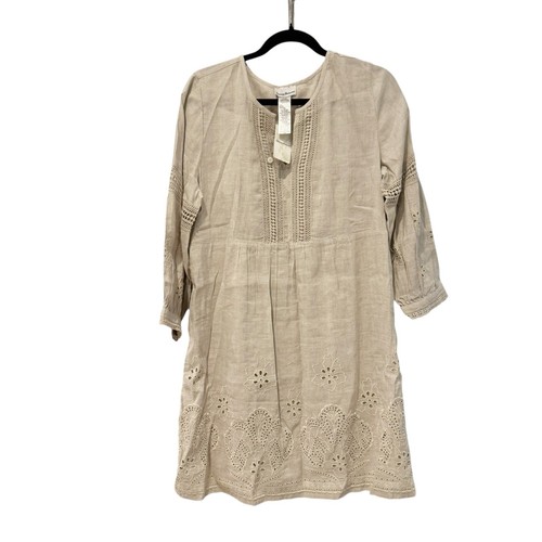 Abito copricostume TOMMY BAHAMA Santa Lucia misto lino scollo spacco in twill taglia M nuovo con etichette - Foto 6 di 9