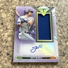 Jeff McNeil 2021 Topps Triple Threads #ASJR-JM Patch Auto Amethyst 32/75 NY METS