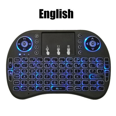   Mini Keyboard i8 2.4G Air Mouse Wireless with Touchpad, Backlit, Rechargeable