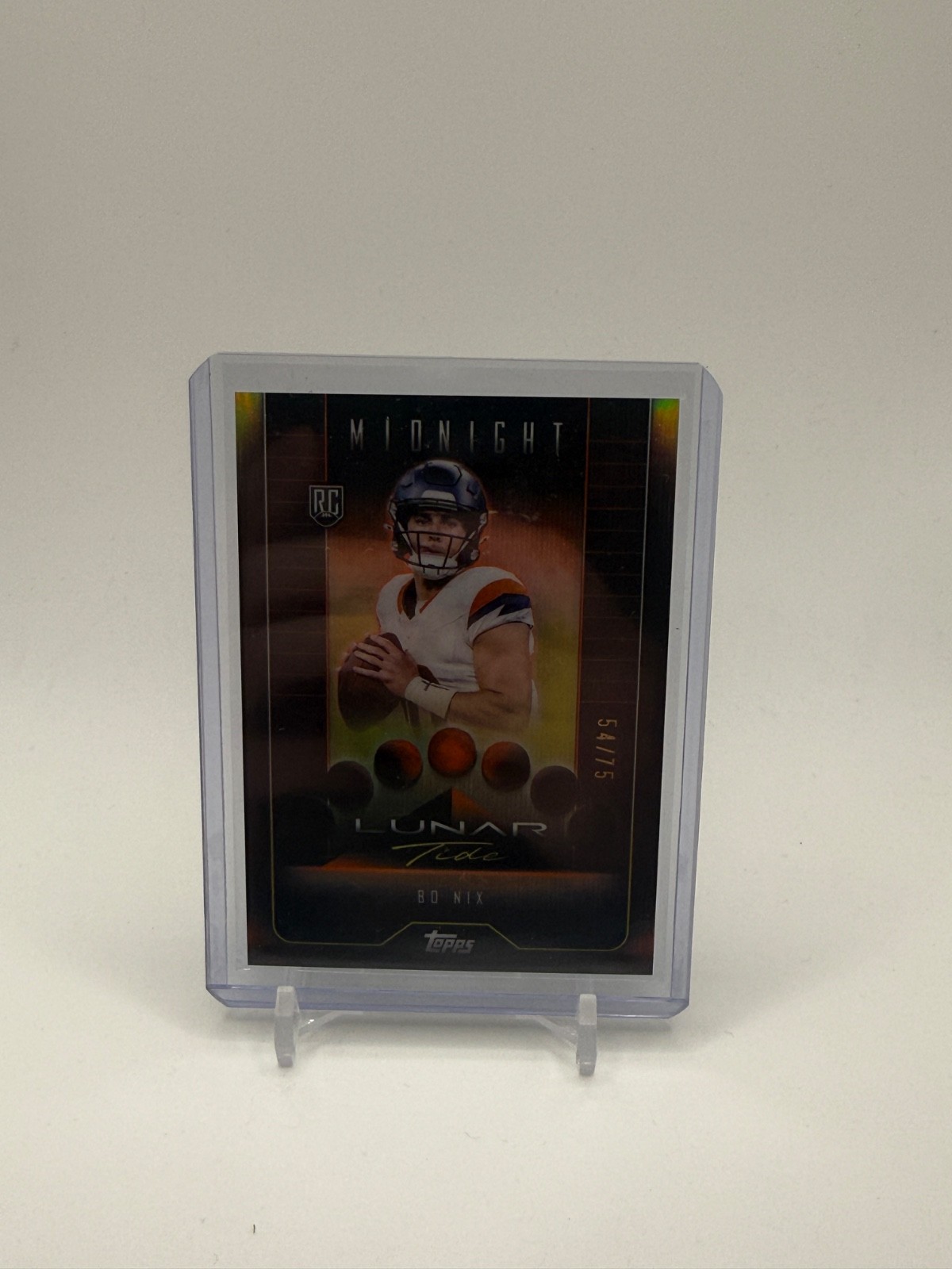 Bo Nix Topps Midnight Lunar Tide #LT3 Dusk