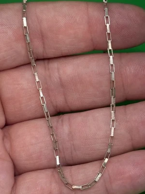 Sterling Silber 925 Box Kette Fußkettchen dünn zierlich 10" NR - Bild 1 von 3