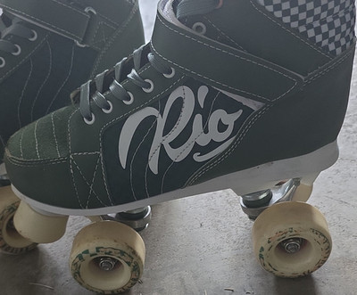 Rio Roller Mayhem Green/White Quad Roller Skates UK 6 EU 39.5 US L 8
