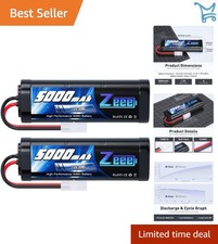 7.2V 5000mAh NiMH Battery Pack Tamiya Plug Rechargeable for RC Cars  Trucks