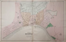 1884 Plat Map ~ Haverhill, Essex Co, MA / Middleton & Haverhill on Reverse