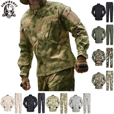 SINAIRSOFT BDU Combat Uniform Suit Tactical Shirt & Pants Set Men Paintball Tops & Trousers
