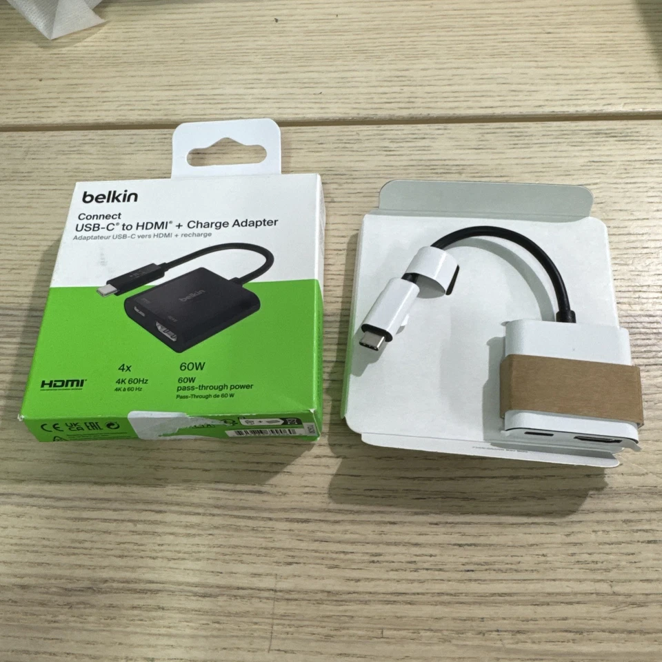 Belkin USB-C to HDMI Adapter + Charging 4K UHD Video Support, Power up to 60W - Image 2 of 4