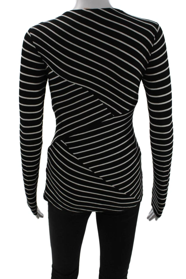 Camiseta deportiva Bailey 44 para mujer negra a rayas manga larga talla XS Foto 3 de 4