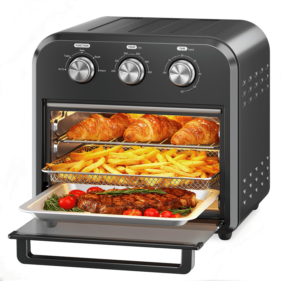 HOMSHADE AF008 Toaster Oven Air Fryer Combo, 5-in-1 Convection Oven with 1300W,