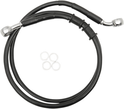 Drag Plus 4'' Black Vinyl Front Brake Line Kit DOT Harley Davidson 14-22 XL1200X