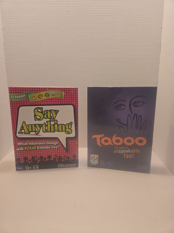 TABOO/SAY ANYTHING PARTY GAMES LOT BRAND NEW SEALED 2 COMPLETE GAMES! AGES 13+ 