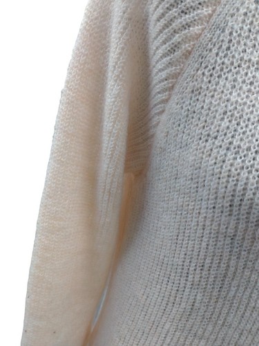 MNG PEACH JUMPER SOFT WOOL BLEND LIGHTWEIGHT COLLARED BUTTON UP SIZE MEDIUM - Picture 5 of 9