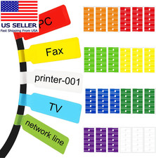 240 Pcs 8 Colours Cable Labels - Tear Resistant Self-Adhesive Identification Tag
