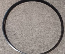 Vintage 22" Wood Bass Drum Hoop Silver /Pearl Inlay Unbranded 