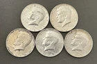 SILVER CLAD KENNEDY HALF DOLLARS (Lot of 5 coins)-40% Silver