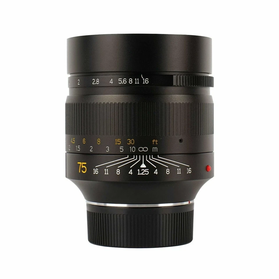 Lente de fotograma completo de gran apertura 7artisans 75 mm F1,25 para cámara Leica M M262 M10 Foto 4 de 4