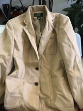 Lauren Ralph Lauren Blazer Womens Classic Camel Minimalist Vintage Preppy