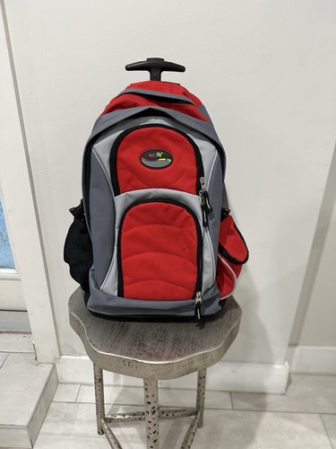 EBAY Live FULL SIZE ROLLING BOOKBAG Book Bag Back Pack 6 Zipper EBayANA +++