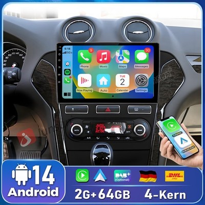 2G+64G SWC Carplay Für Ford Mondeo MK4 2010-14 Android 14 Autoradio GPS WIFI