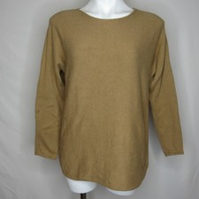 Michael Kors Beige Zip Back Tunic Sweater Women's L Large