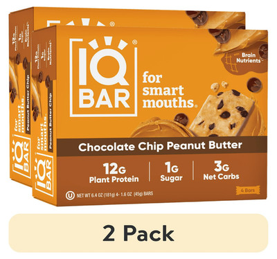 IQBAR Chocolate Chip Peanut Butter Protein 8 bars