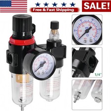 1/4 " Air Compressor Oil Water Separator Regulator Moisture Trap In Line Filter.