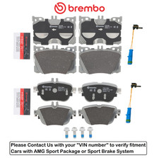 Front Rear Brake Pad Oe Brembo Ceramic Sensor For Mercedes E300 E350 Sport