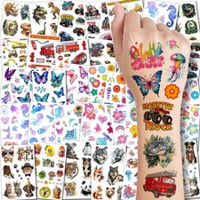 CHARLENT Temporary Tattoos for Kids - 320 Mixed Styles 36 Medium, Multicolor