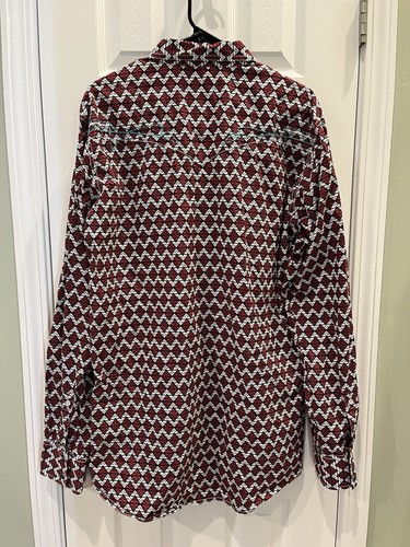 Wrangler Rock 47 Herren XL Tall Aztec Western Pearl Snap Embroidered LS Shirt - Bild 2 von 11